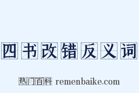 四书改错反义词是什么意思的图片